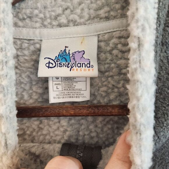 VINTAGE Disneyland Mickey and Minnie Mouse Zip Front Fleece Size Large - Picture 5 of 7